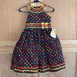 Pretty Me NWT “Dots” fully lined strappy dress size 8 Lovely on...
